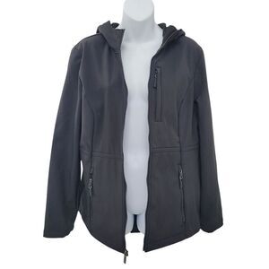 Nautica Black Zip Up Hoodie Jacket Size: M